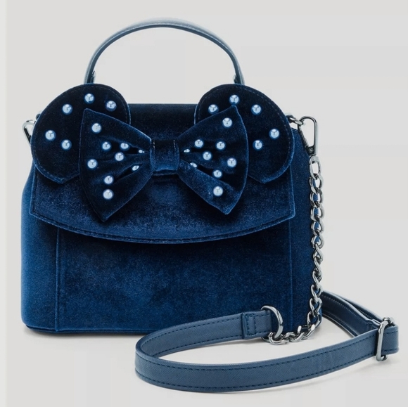 Loungefly Handbags - Loungefly Disney Minnie Mouse Velvet Ears Crossbody Bag Nwt